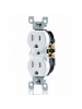 Leviton T5320-W 15 Amp, 125 Volt, Tamper Resistant, Duplex Receptacle, Residential Grade, Grounding, White Leviton T5320-W 15 Amp, 125 Volt, Tamper Resistant, Duplex Receptacle, Residential Grade, Grounding, White